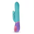 PMV20 - Vibrator rabbit cu rotație și braț pentru clitoris - silicon mentă