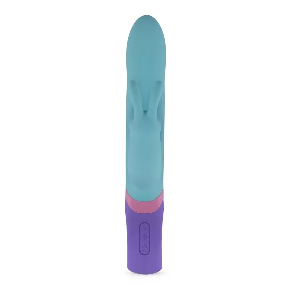 PMV20 - Vibrator rabbit cu rotație și braț pentru clitoris - silicon mentă