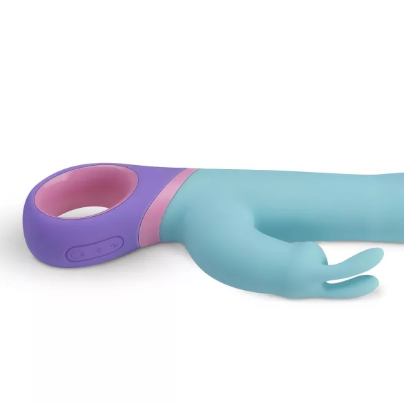 PMV20 - Vibrator rabbit cu rotație și braț pentru clitoris - silicon mentă