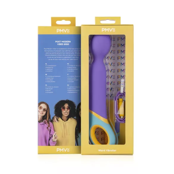 PMV20 - vibrator tip wand reîncărcabil pentru masaj - mov