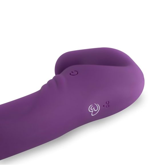 Easytoys - vibrator cu curea, reîncărcabil, fără bretele - mov
