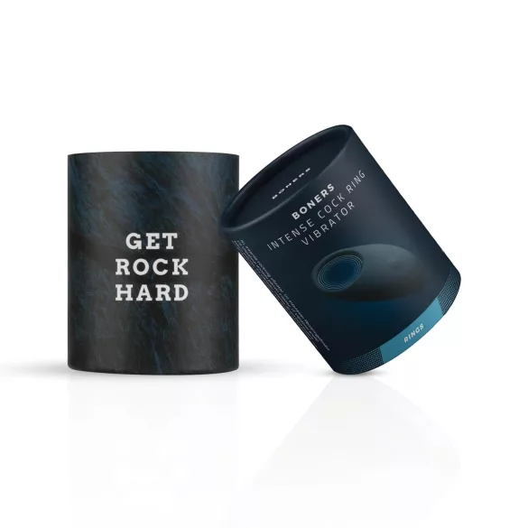 Boners - inel pentru penis cu vibrații, rezistent la apă, reîncărcabil - gri