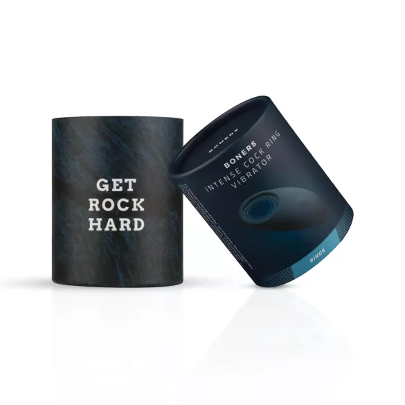 Boners - inel pentru penis cu vibrații, rezistent la apă, reîncărcabil - gri