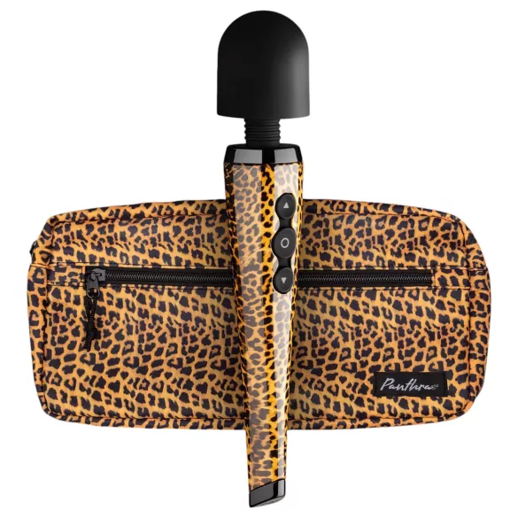 Panthra Shaka Wand - vibrator masaj reîncărcabil - design leopard negru