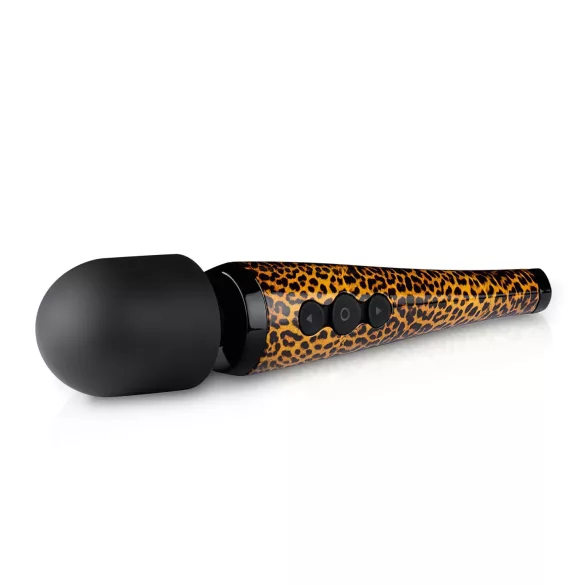 Panthra Shaka Wand - vibrator masaj reîncărcabil - design leopard negru