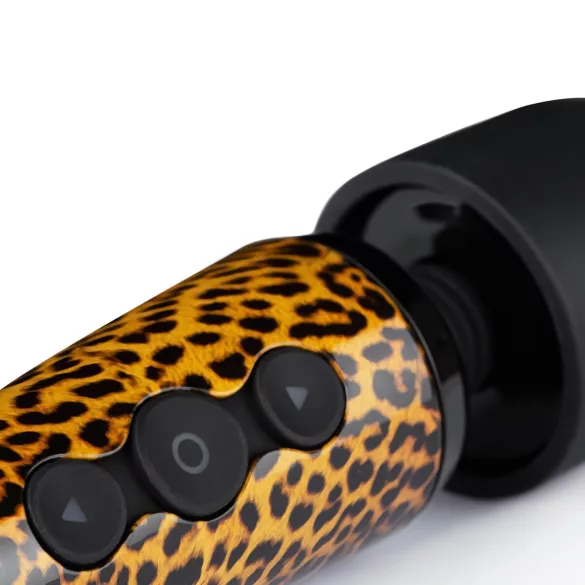 Panthra Shaka Wand - vibrator masaj reîncărcabil - design leopard negru