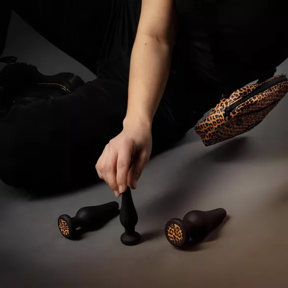 Panthra Kesia - set dopuri anale silicon - 3 piese - negru