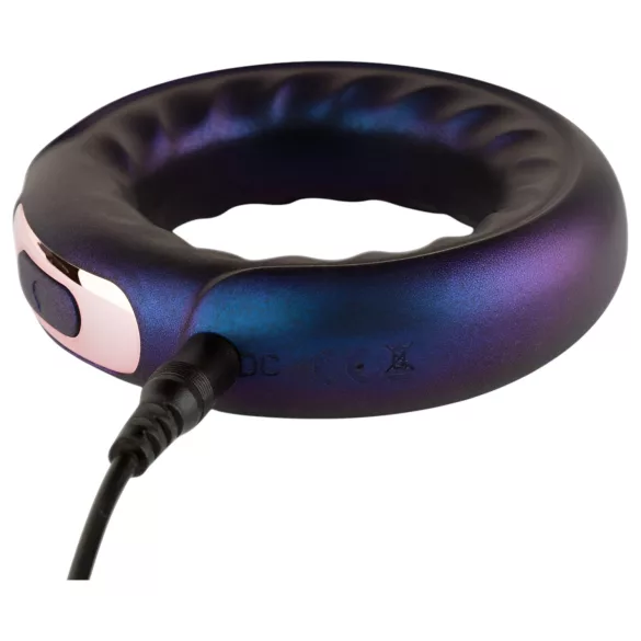 Hueman Saturn - inel pentru penis vibrator, reîncărcabil, rezistent la apă - mov