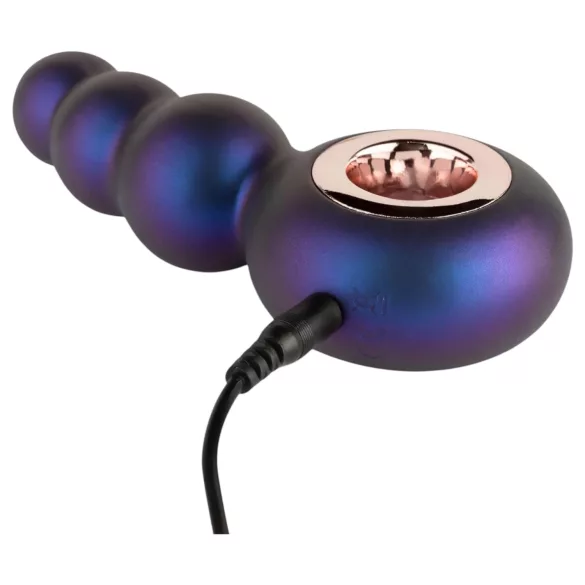 Hueman Outer Space - vibrator anal cu bile, reîncărcabil - mov