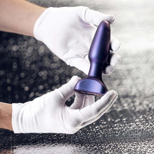 Hueman Space Force - vibrator anal lila, impermeabil și cu mișcare de împingere