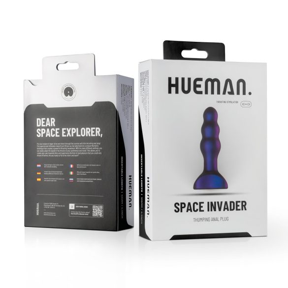 Hueman - vibrator anal reîncărcabil, rezistent la apă - mov
