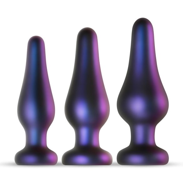 Hueman Comets - Set de stimulare anală din silicon (3 piese) - mov
