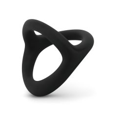   Easytoys Desire Ring - inel flexibil pentru penis și scrot (negru)