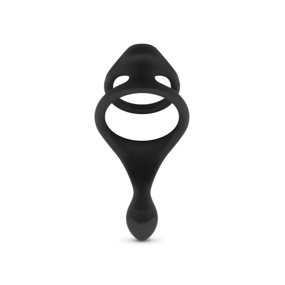 Easytoys - inel pentru penis și testicule - flexibil - negru