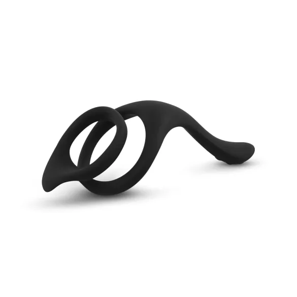 Easytoys - inel pentru penis și testicule - flexibil - negru
