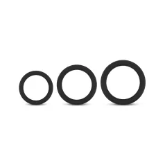   Easytoys - Set inele pentru penis - 3 bucăți - silicon negru