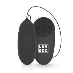 LUV EGG - ou vibrator cu radio, reîncărcabil (negru)