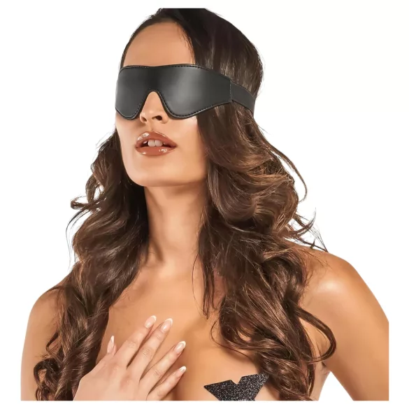 Bedroom Fantasies - mască pentru ochi cu efect de piele - negru