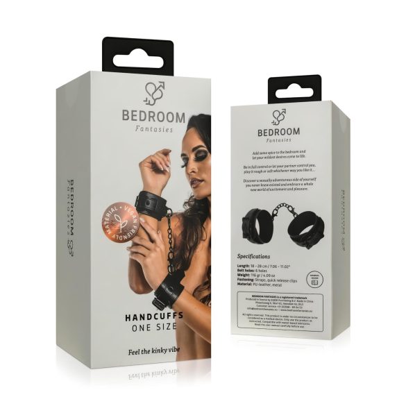 Bedroom Fantasies - cătușe pentru încheieturi cu lanț - negru