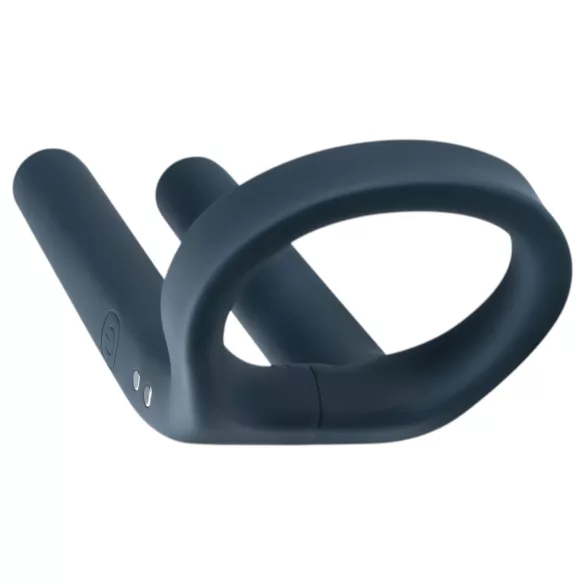 Boners - inel pentru penis și vibrator testicular reincarcabil - albastru