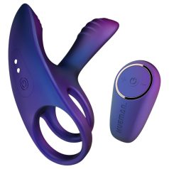   Hueman Infinity Ignite - inel vibrant pentru penis și testicule - mov
