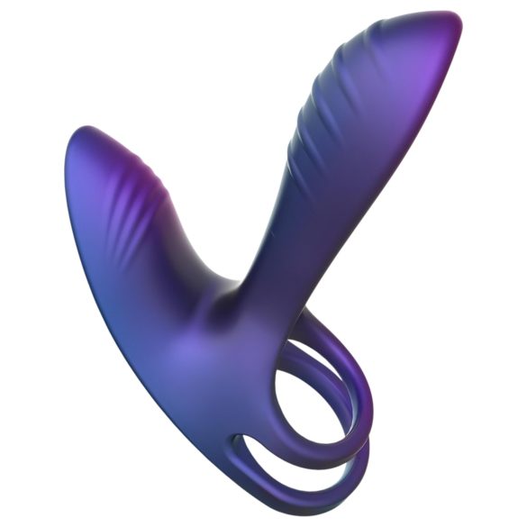 Hueman Infinity Ignite - inel vibrant pentru penis și testicule - mov