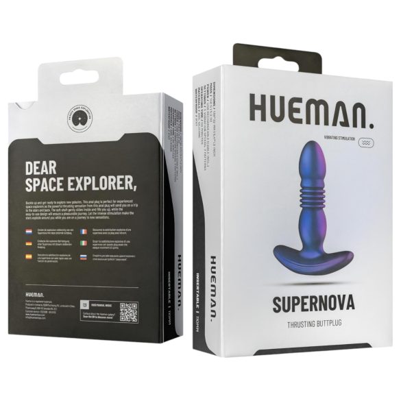 Hueman Supernova - vibrator anal cu propulsie - silicon mov