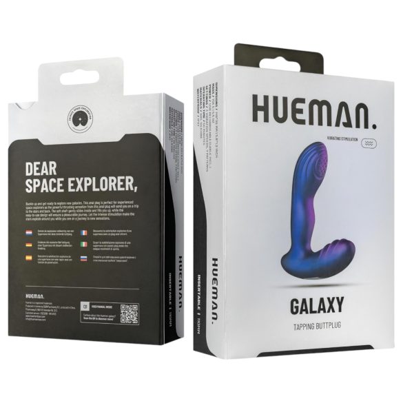 Hueman Galaxy - vibrator anal pulsatil - silicon mov