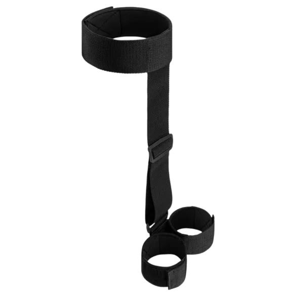 Bedroom Fantasies - set guler și cătușe plușate - negru