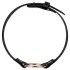 Rosy Gold - choker sexy - piele ecologică neagră-auriu roz
