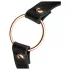Rosy Gold - choker sexy - piele ecologică neagră-auriu roz