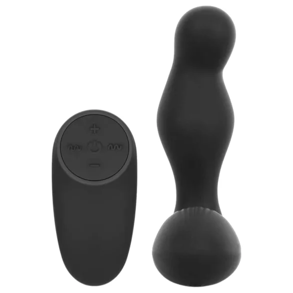 Easytoys Anal Collection - vibrator anal cu telecomandă - negru