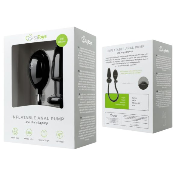 EasyToys - dop anal gonflabil - silicon negru