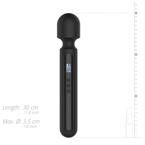 BLAQ - vibrator masaj digital mare - silicon negru