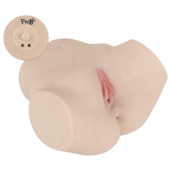 FWB - Masturbator tip torso realist cu vibrații - silicon natur