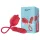 Teazers Rose - vibrator de împingere cu stimulare clitoridiană cu limbă (roșu)