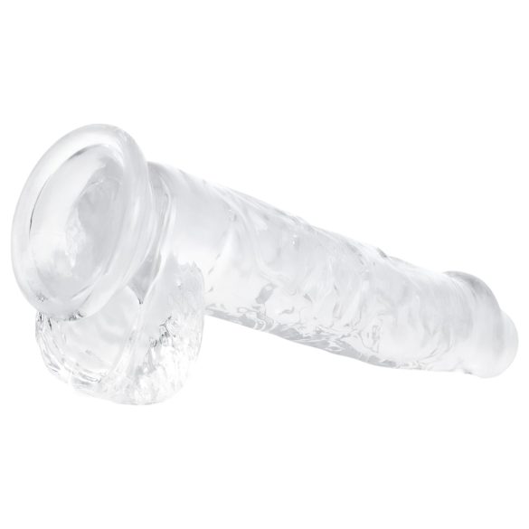 EasyToys - dildo cu testicule - 13,5 cm - transparent