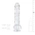 EasyToys - dildo cu testicule - 13,5 cm - transparent