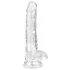 EasyToys - dildo cu testicul - 17cm - transparent