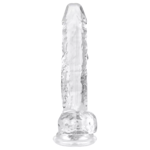EasyToys - dildo cu testicul - 17cm - transparent