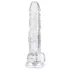 EasyToys - dildo cu testicul - 17cm - transparent