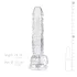 EasyToys - dildo cu testicul - 17cm - transparent