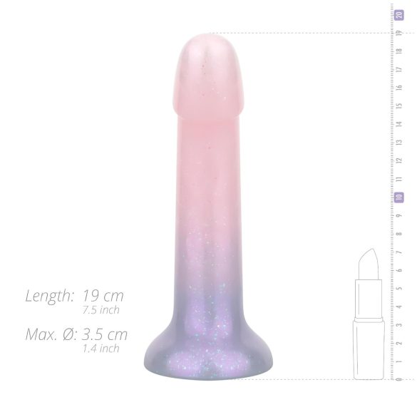 EasyToys Mermaid - dildo strălucitor - 19cm - roz