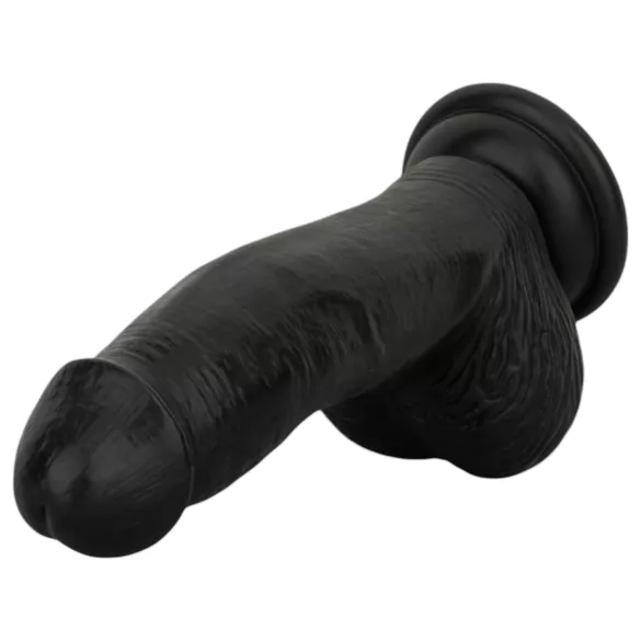 Easytoys - dildo realist cu testicule - 12 cm - negru