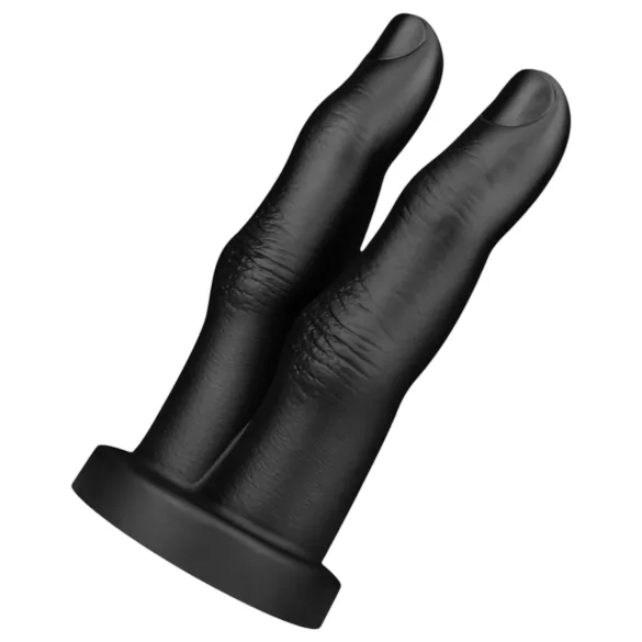 BUTTR - dildo anal dublu pentru degete - silicon negru