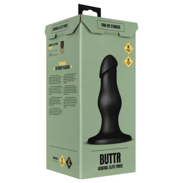 BUTTR FIM-92 - dildo anal cu ventuză - negru