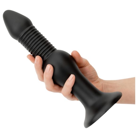 BUTTR - dildo anal - formă bombă - silicon negru
