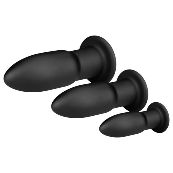 BUTTR - set bile anale - set pentru antrenament anal - silicon negru