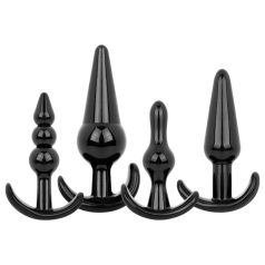 EasyToys - Set Dopuri Anale - 4 Piese (Negru)
