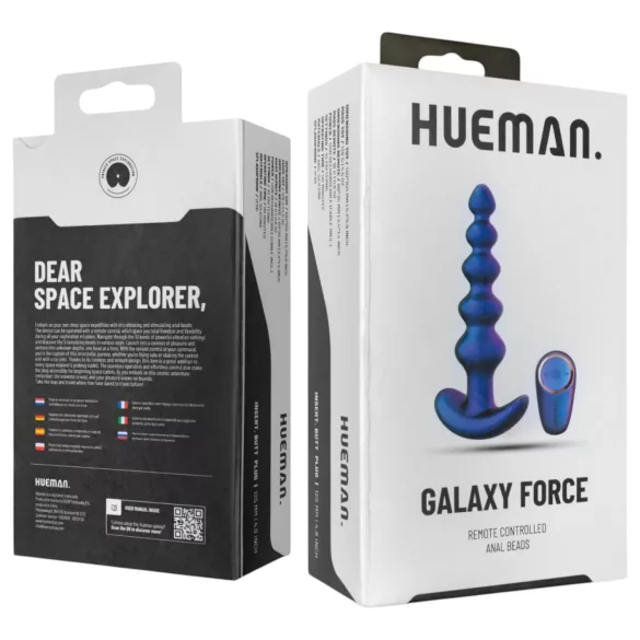 Hueman Galaxy Force - vibrator anal cu telecomandă (mov)